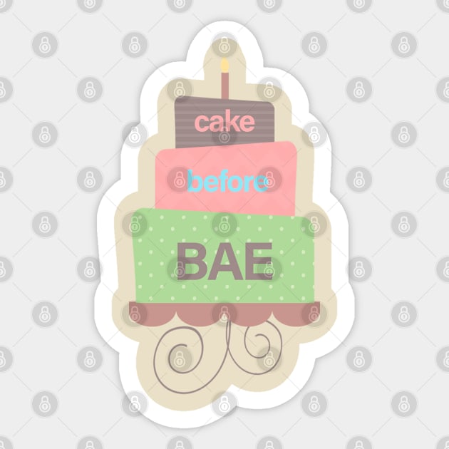 Cake Before Bae Sticker by sergiovarela